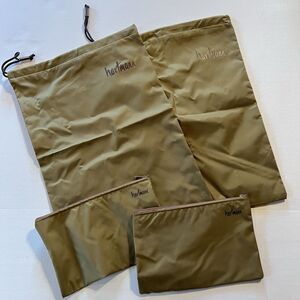 2 Hartmann Nylon Drawstring Shoe Bag & 2 Zipper Lined Pouch Case